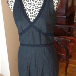 Banana Republic Black linen dress.